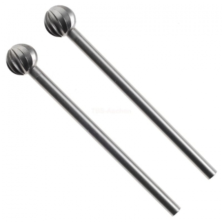 Set freze extradure din otel-wolfram-vanadiu de forma sferica globulara Micromot Proxxon 28725, Ø6 mm, 2 bucati [1]