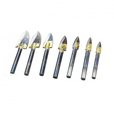 Accesorii polizoare drepte - Set freze pentru lemn de gravat si sculptat ROX Wood 153ROX0065, 7 piese