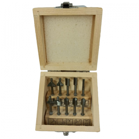 Scule Tamplarie - Set freze pentru lemn Micromot Proxxon PRXN29020, Ø3.2 mm, 10 piese