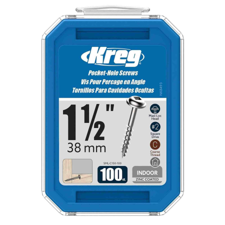 Suruburi si dibluri - Set holtsuruburi pentru gauri in lemn Kreg SML-C150-100, Ø8x38 mm, 100 bucati