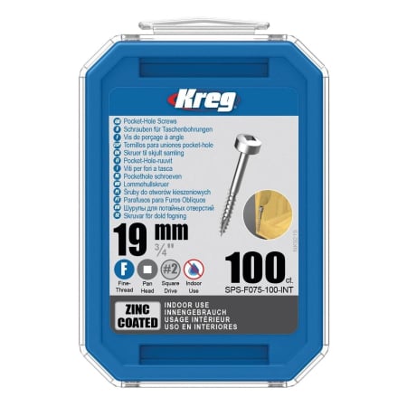 Suruburi si dibluri - Set holtsuruburi pentru gauri in lemn Kreg SML-F125-100, Ø8x32 mm, 100 bucati