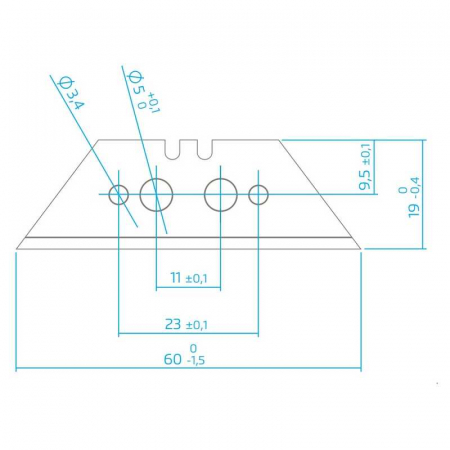 Set lame de rezerva tip trapez pentru cuttere profesionale Martor 99.701 10 bucati [4]