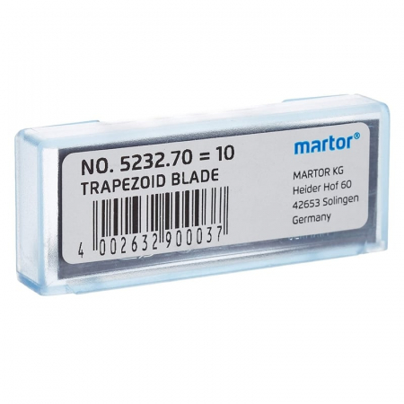 Set lame de rezerva tip trapez pentru cuttere profesionale Martor 5232, 10 bucati [4]
