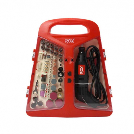 Polizoare Drepte & Biax - Set masina pentru gaurit si frezat plus accesorii ROX Wood 153ROX0074