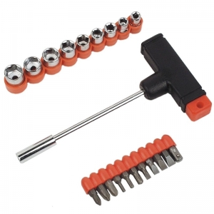 Set / trusa chei tubulare - Set chei tubulare si biti Mannesmann 148-KOMBI, 22 piese, 1/4"