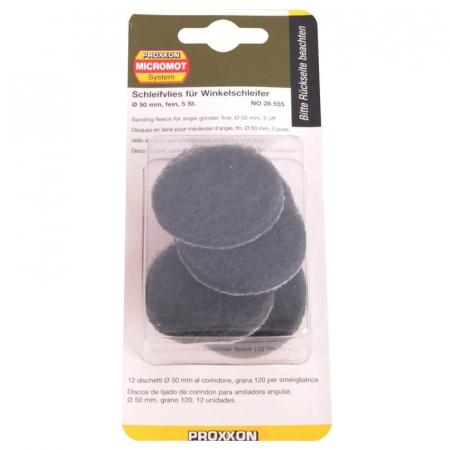 Set pasle autoadezive pentru LHW Proxxon 28555, Ø50 mm, granulatie fina, 5 bucati