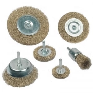 Perie de Sarma - Set perii de sarma circulare cu tija Mannesmann 43806, 6 bucati