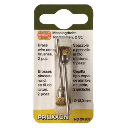 Accesorii polizoare drepte - Set perii din bronz, slefuire metal Proxxon 28963, Ø13 mm, 2 bucati