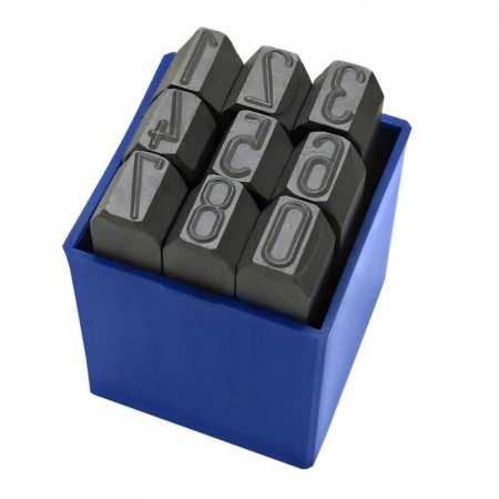 Poansoane Cifre & Litere - Set poansoane de marcat cifre Gravurem 10015000, 15 mm, 9 piese