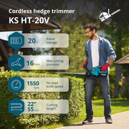 Set promoțional pentru tăierea gardurilor vii KS LBV-HT-SET [1]