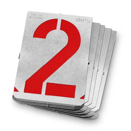 Poansoane Cifre & Litere - Set sabloane vopsire cifre Gravurem 7001500Z, 150 mm, 10 piese