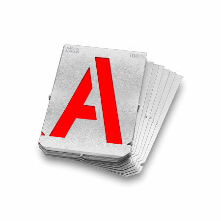 Poansoane Cifre & Litere - Set sabloane vopsire litere Gravurem 7000500B, 50 mm, 10 piese