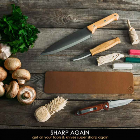 Set strop din piele si compusi pentru ascutit cutite BeaverCraft LS7P03, 4 piese [2]