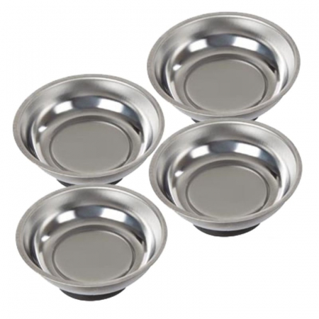 Tavi si Recuperatoare Magnetice - Set tavite magnetice pentru suruburi, piulite Toolland HPUT3RD, Ø80 mm, 4 bucati