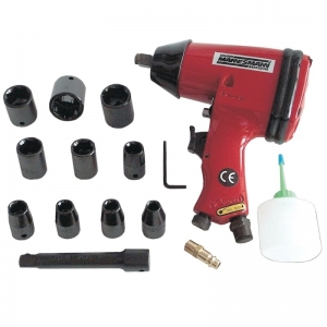 Surubelnita pneumatica si pistol pneumatic de insurubat - Pistol pneumatic impact Mannesmann 1503, 1/2", 6 bari, 320 Nm, set 16 piese