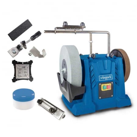 Pietre si polizoare de banc profesionale - Sistem de ascutire TIGER 7000S + accesorii Scheppach 5903206903, 200 W, Ø250 mm