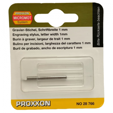 Accesorii polizoare drepte - Stylus din carbid pentru GE 20, gravura in metal, plastic, sticla Micromot Proxxon 28766, Ø1 mm