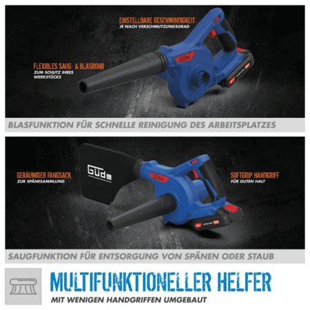 Suflanta frunze electrica fara acumulator BUS 18-0 Guede 58413, 18 V, 18000 rpm [7]