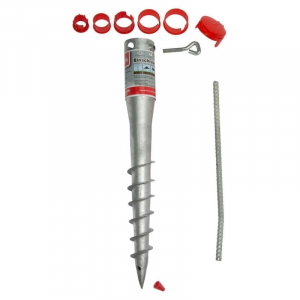 Accesorii Motoburghie - Suport ancora stil burghiu pentru umbrele, stalpi, EBH 600 Dema 41254, Ø25-55 mm