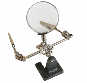 Accesorii Letcoane - Suport pentru lipit cu lupa si clestisoare Mannesmann M572, Ø60 mm