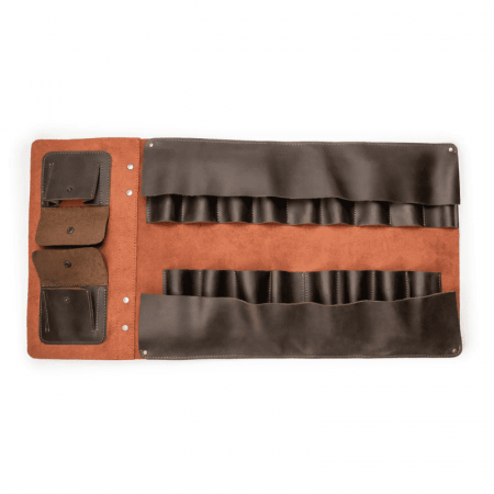 Centura Piele Scule (Brau) - Suport pentru scule din piele BeaverCraft LC_TH_17, 19 buzunare