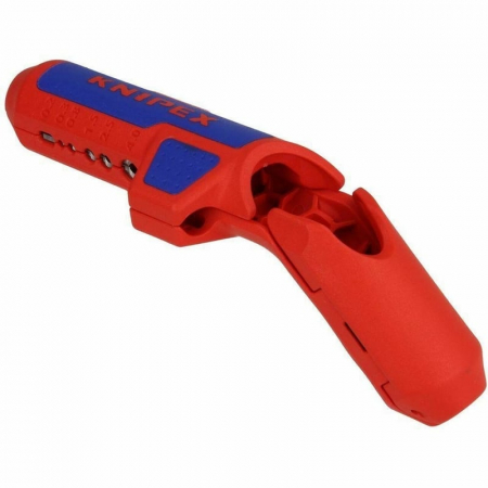 Taietor de teava ondulata si dezizolator ErgoStrip Knipex 16 95 01 SB, Ø13-32 mm [2]