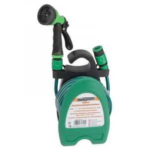 Pompa Apa Gradina - Tambur cu furtun extensibil si pistol pentru gradina Mannesmann 62100, 10 m