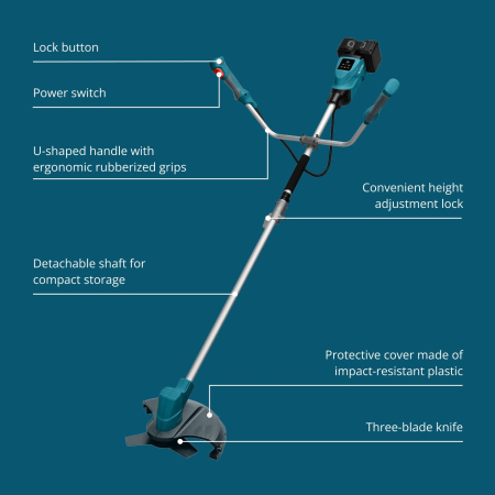 Trimmer de tuns iarbă cu acumulator KS BCT-40V [3]