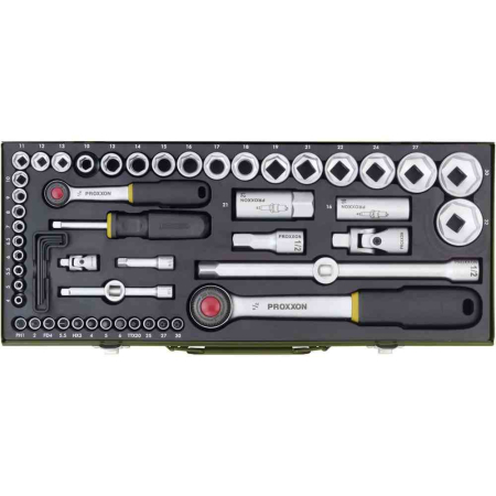 Trusa chei tubulare Proxxon 23040, 1/4"-1/2", 56 piese [1]