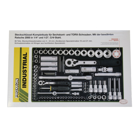 Trusa chei tubulare Proxxon 23640, 1/4"-1/2", 86 piese [7]