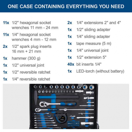 Trusa combinata de scule TB200 Scheppach 5909310900, 141 piese [1]