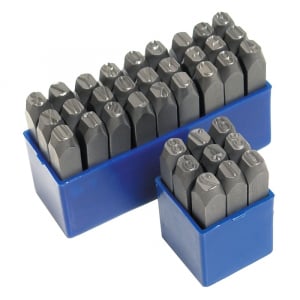 Poansoane Cifre & Litere - Trusa de poansoane cu litere si cifre Dema 18501, 10 mm, 36 piese