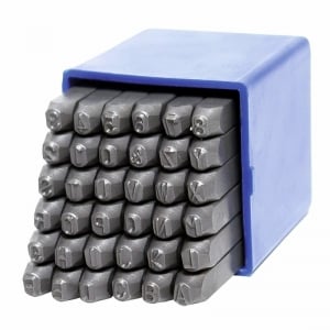 Poansoane Cifre & Litere - Trusa de poansoane cu litere si cifre Dema 18502, 4 mm, 36 piese