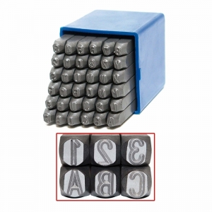 Trusa de poansoane cu litere si cifre Dema 18502, 4 mm, 36 piese [1]
