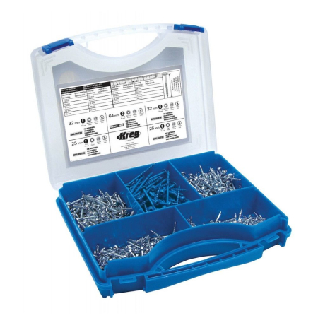 Scule de Mana - Trusa holtsuruburi pentru gauri in lemn Kreg SK03-INT, Ø8x25-64 mm, 675 bucati