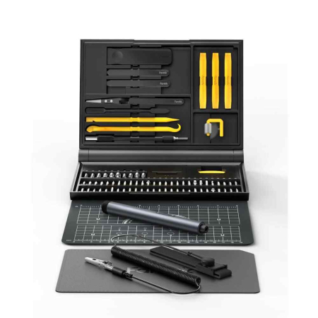 Set & Trusa Surubelnite - Trusa surubelnita electrica de precizie cu acumulator plus accesorii pentru telefoane mobile E1 NEX Fanttik E1NEXWorkstation, 85 piese