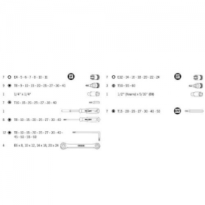 Trusa de surubelnite si chei de 1/4″ si 1/2″ Projahn 4032, 67 piese [1]