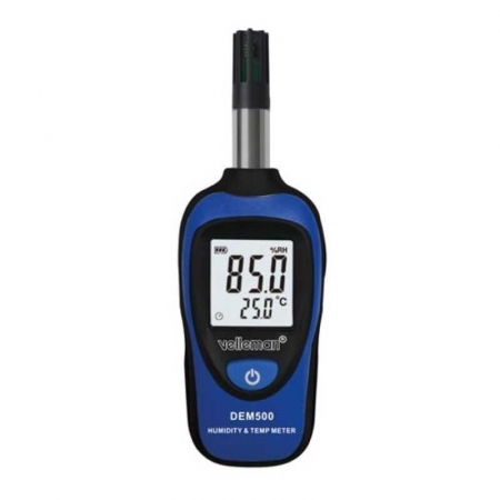 Aparate de masurat digitale & Telemetru laser - Umidometru si termometru digital Velleman DEM500, 0-100 % RH, -20+70 °C