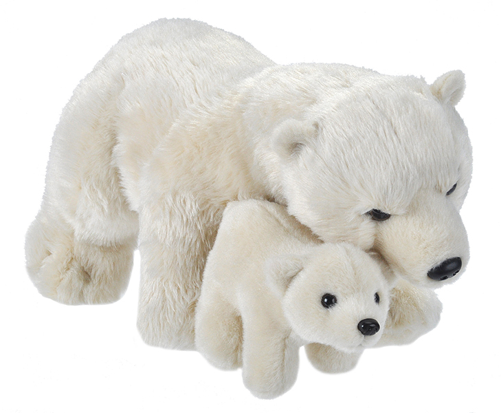 Mama si Puiul - Urs Polar - pluș