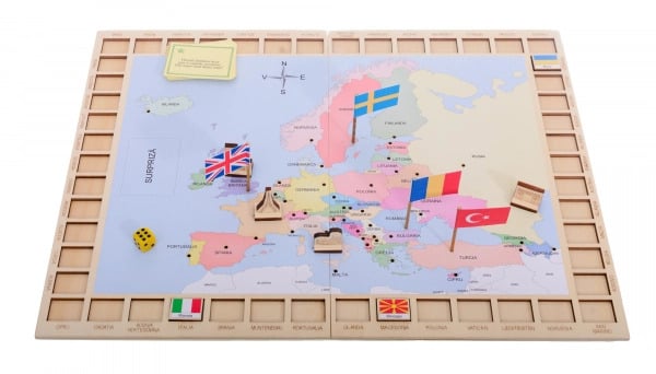 Capitalele şi steagurile Europei, Joc educativ de geografie, +7 ani