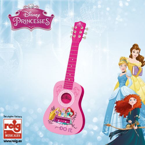 Chitara lemn Printese Disney 65 cm, Reig Musicales, 2-3 ani + [3]
