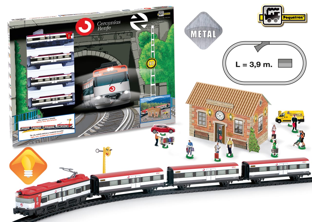 Jucarie interactiva Trenulet electric calatori Cercanias RENFE, Pequetren, 2-3 ani + [2]