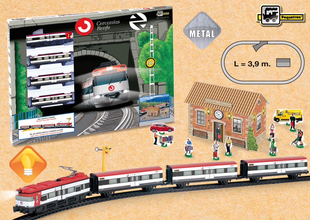 Jucarie interactiva Trenulet electric calatori Cercanias RENFE, Pequetren, 2-3 ani + [3]