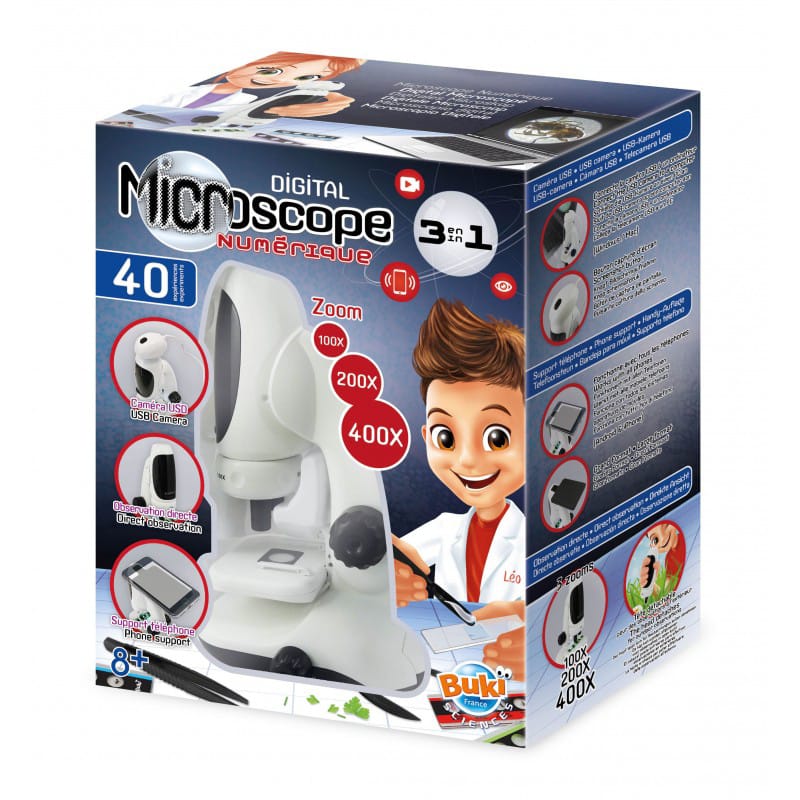3 in 1 Video Microscop, BUKI France, 8-9 ani + [1]