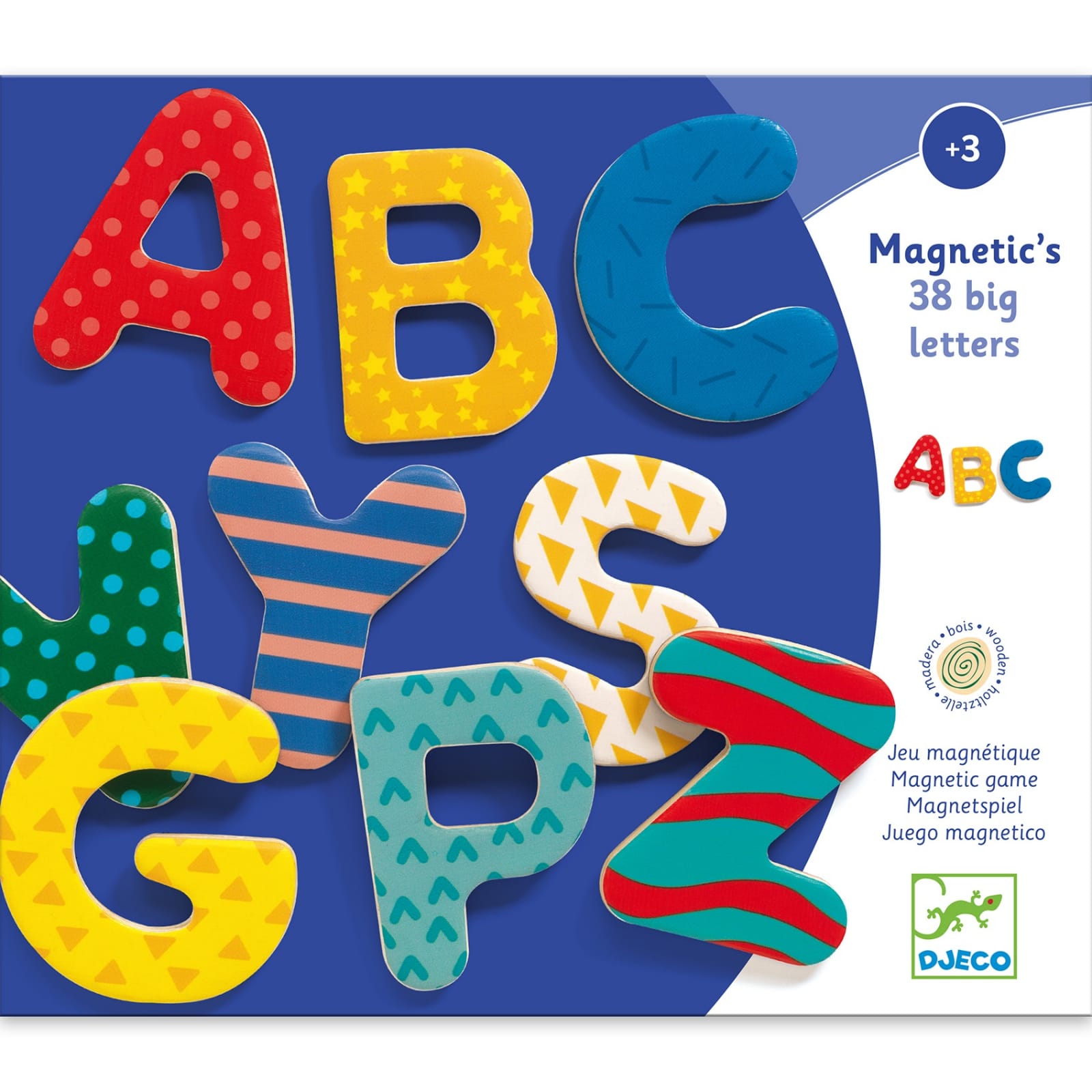 38 Litere magnetice colorate pentru copii, Djeco, 1-2 ani + [1]