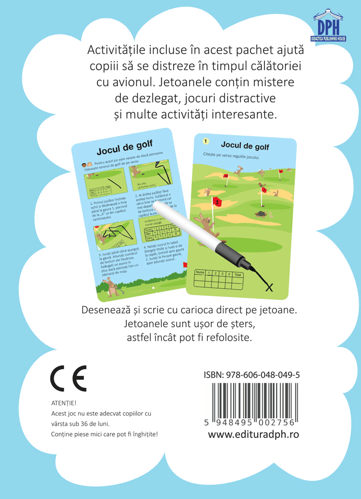 Joc interactiv 50 de jocuri de jucat in avion, DPH, 4-5 ani + [2]