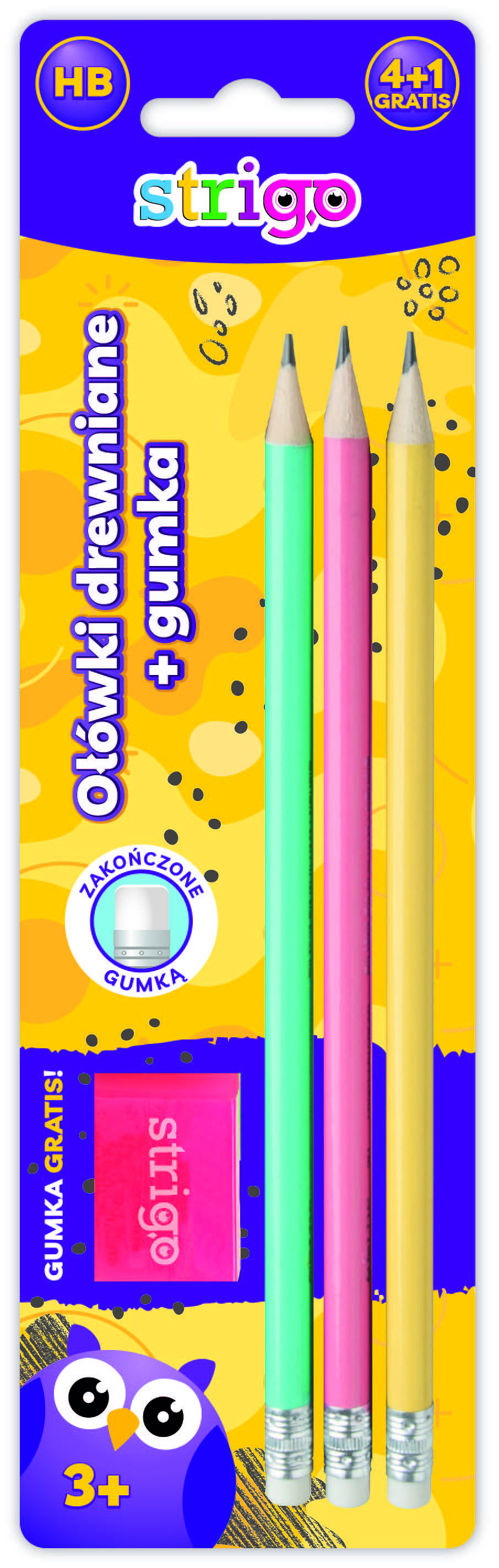 STRIGO CREIOANE HB PASTEL X3 + GUMA NEON [4]