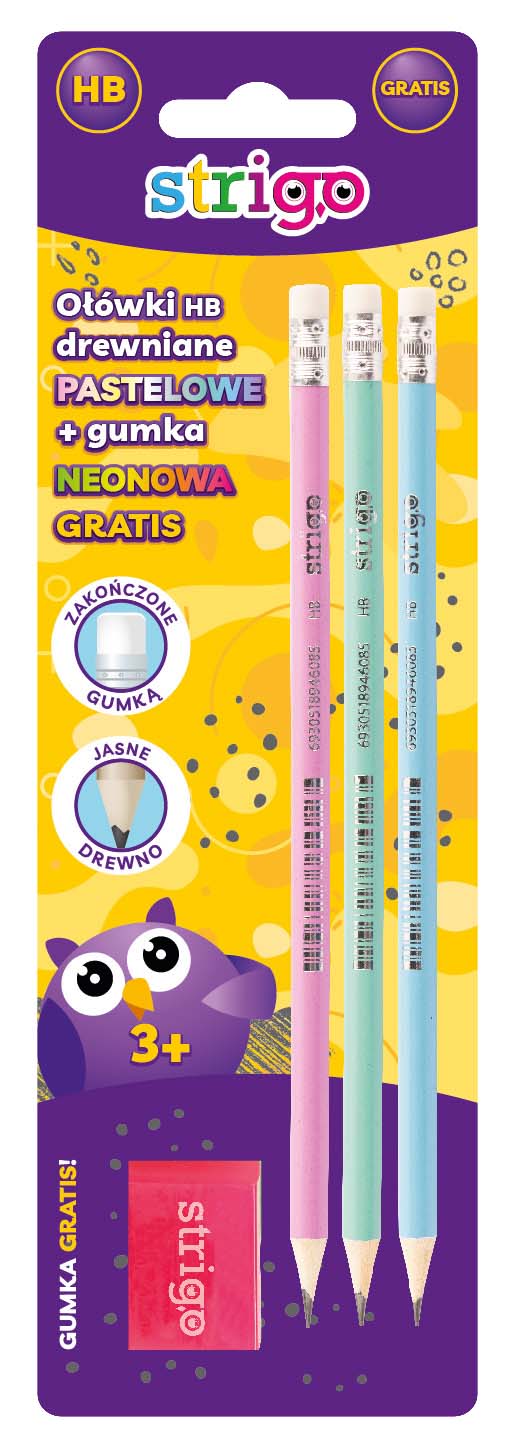 STRIGO CREIOANE HB PASTEL X3 + GUMA NEON [1]