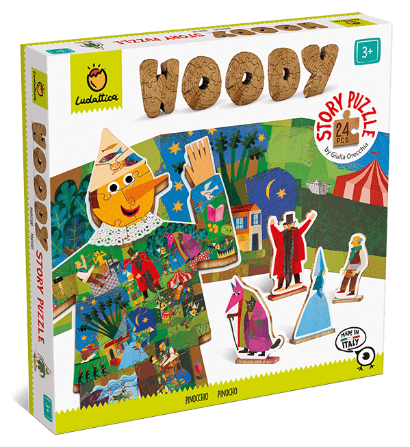 Puzzle de lemn si joc de rol Pinocchio, Ludattica, + 3 ani [1]