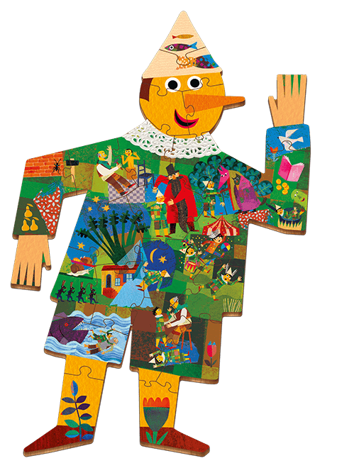 Puzzle de lemn si joc de rol Pinocchio, Ludattica, + 3 ani [3]